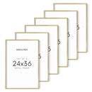 24x36 in, Set of 6, Gold Aluminum