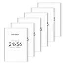 24x36 in, Set of 6, White Aluminum