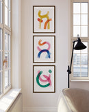 16x20 in, Set of 3, Walnut Oak Frame