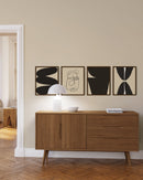 16x20 in, Set of 4, Walnut Oak Frame