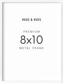 8x10 in, Set of 4, White Aluminum