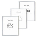 8x10 in, Set of 3, Silver Aluminum