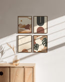 8x10 in, Set of 4, Walnut Oak Frame