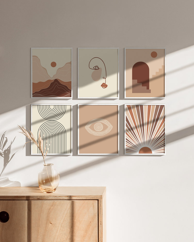 8x10 in, Set of 6, White Oak Frame