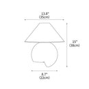 Corner Log Table Lamp 13.8"