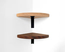 Corner Shelf with Visible Bracket