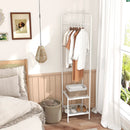 Corner Coat Rack with Top Hanger and 2 Mesh Shelves for Entryway Hallway Living Room Bedroom by LJGDeals