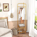 Corner Coat Rack with Top Hanger and 2 Mesh Shelves for Entryway Hallway Living Room Bedroom by LJGDeals