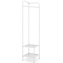 Corner Coat Rack with Top Hanger and 2 Mesh Shelves for Entryway Hallway Living Room Bedroom by LJGDeals