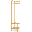 Corner Coat Rack with Top Hanger and 2 Mesh Shelves for Entryway Hallway Living Room Bedroom by LJGDeals