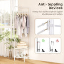 Corner Coat Rack with Top Hanger and 2 Mesh Shelves for Entryway Hallway Living Room Bedroom by LJGDeals
