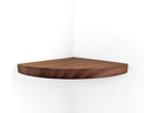 Floating Corner Shelf with Cord Hole in Oak