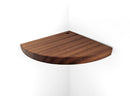 Floating Corner Shelf with Cord Hole in Oak