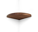Floating Corner Shelf with Cord Hole in Oak