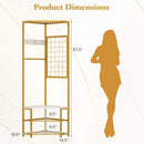 Corner Hall Tree Freestanding Coat Rack with Storage Shelves Removable Hooks by LJGDeals