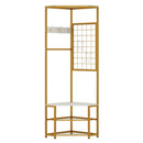 Corner Hall Tree Freestanding Coat Rack with Storage Shelves Removable Hooks by LJGDeals