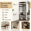 5-Tier Corner Hall Tree with Shoe Storage Bench by LJGDeals