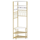5-Tier Corner Hall Tree with Shoe Storage Bench by LJGDeals