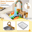Corner Kids Play Kitchen with Stoves with Lights and Sounds-Beige by LJGDeals