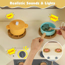 Corner Kitchen Toys with Lights and Sounds with Pull-out Trash Can and Stoves by LJGDeals