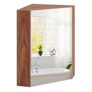 Corner Medicine Cabinet with Mirror with Open Mirror Door and Adjustable Shelf by LJGDeals