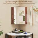 Corner Medicine Cabinet with Mirror with Open Mirror Door and Adjustable Shelf by LJGDeals