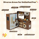 Corner Play Kitchen with Lights and Sounds for Ages 3+ by LJGDeals