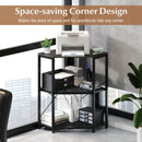 Corner Printer Stand with Power Outlet 3-Tier Storage Rack with Adjustable Shelf by LJGDeals