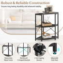 Corner Printer Stand with Power Outlet 3-Tier Storage Rack with Adjustable Shelf by LJGDeals