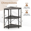 Corner Printer Stand with Power Outlet 3-Tier Storage Rack with Adjustable Shelf by LJGDeals