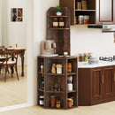 6-Tier Corner Shelf with Charging Station and 2 USB Ports by DirectDeals