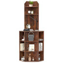 6-Tier Corner Shelf with Charging Station and 2 USB Ports by DirectDeals