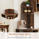 6-Tier Corner Shelf with Charging Station and 2 USB Ports by DirectDeals
