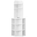 6-Tier Corner Shelf with Charging Station and 2 USB Ports by DirectDeals