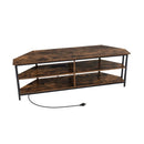 3-Tier Corner TV Stand for TVs up to 65 Inches with Charging Station by LJGDeals