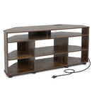 Corner TV Stand for TVs up to 55 Inch with Storage by DirectDeals