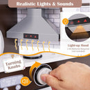 Corner Toy Kitchen Set with Light with Sounds Interactive-Dark Brown by LJGDeals