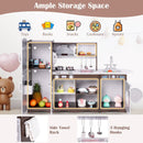 Corner Toy Kitchen Set with Light with Sounds Interactive-Dark Brown by LJGDeals
