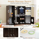 Corner Wooden Play Kitchen with Lights and Sounds Large Pretend Play Kitchen Set by LJGDeals