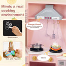 Corner Wooden Play Kitchen with Lights and Sounds Large Pretend Play Kitchen Set