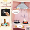 Corner Wooden Play Kitchen with Lights and Sounds Large Pretend Play Kitchen Set by LJGDeals
