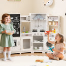 Corner Wooden Play Kitchen with Lights and Sounds Large Pretend Play Kitchen Set by LJGDeals