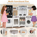 Corner Wooden Play Kitchen with Lights and Sounds Large Pretend Play Kitchen Set by LJGDeals