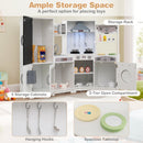 Corner Wooden Play Kitchen with Lights and Sounds Large Pretend Play Kitchen Set
