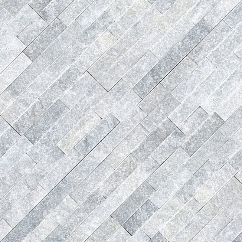 Cosmic gray ledger panel 6x24 splitface marble wall tile LPNLMCOSGRY624 product shot angle view