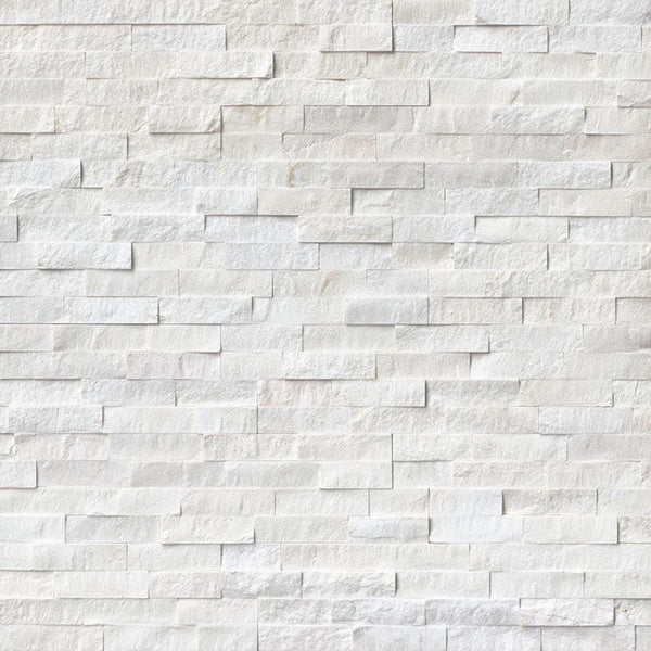MSI Rockmount Cosmic White Splitface Ledger Panel Marble Wall Tile 6"x24"