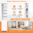 Costway 72 Inches Free Standing Tall Floor Bathroom Storage Cabinet by LJGDeals