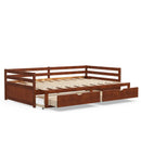 Extendable Twin to King Daybed with Trundle and 2 Storage Drawers by LJGDeals