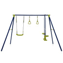 3-in-1 Outdoor Swing Set for Kids Aged 3 to 10