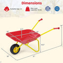 Costzon Kids Wheelbarrow with All-Terrain Wheels-Red